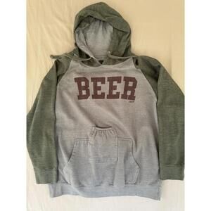 Spencers Sweatshirt Hoodie Men's Beer Pouch Varsity Warm Fun College Size XL